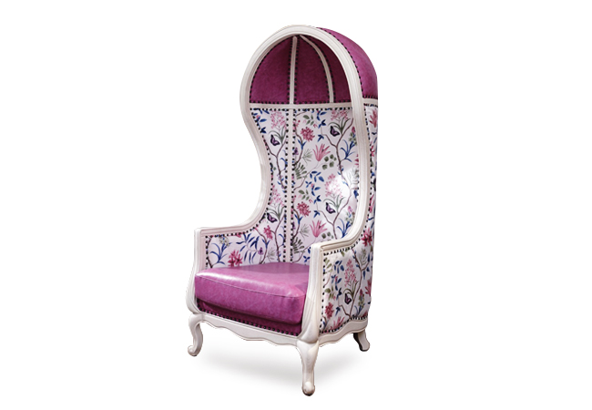 A1519高贵紫色休闲椅 法式风格家具