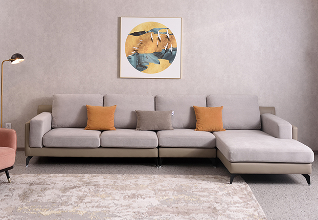 百木之家蒙德-EC01602美式现代极简转角布艺沙发